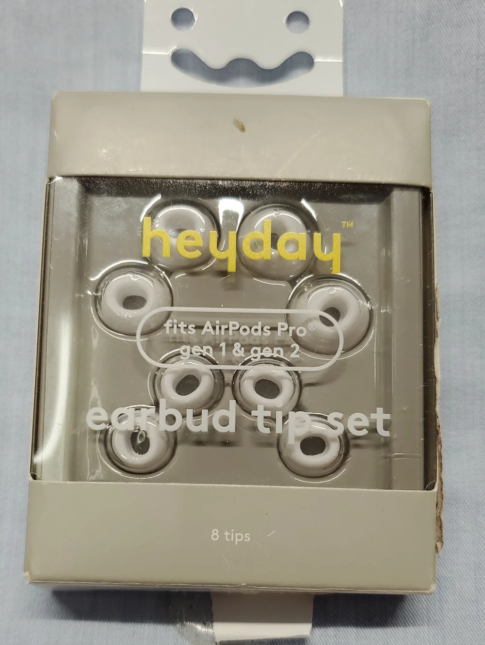 heyday White Silicone Earbud Tip Set for AirPods Pro (Gen 1 & 2)